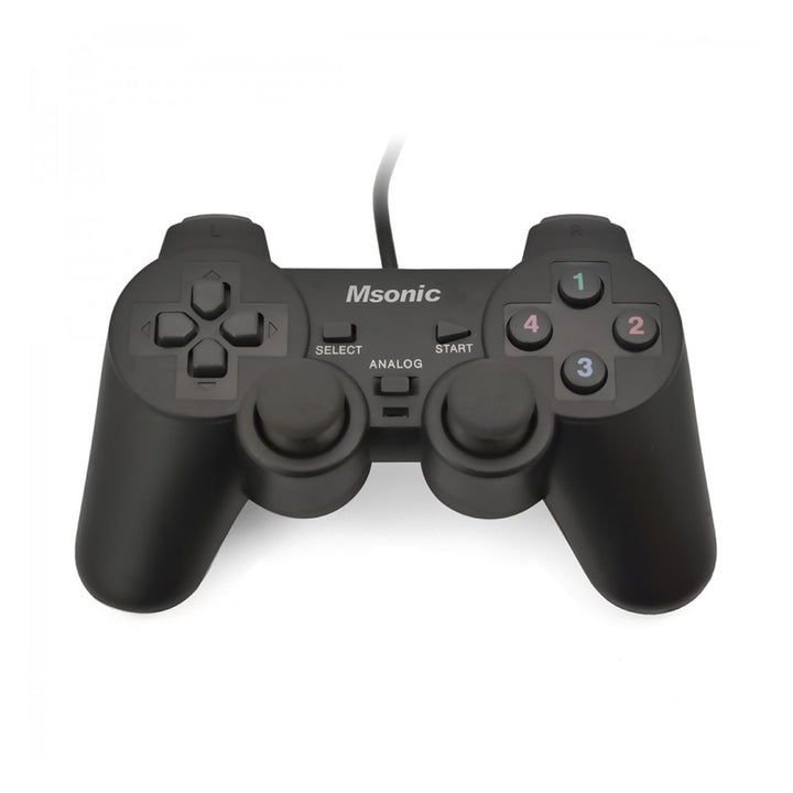Gamepad Msonic MN3329BK fekete vibrációs funkció, 10 gomb