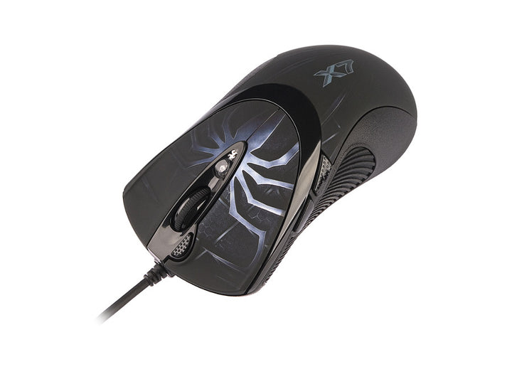 A4Tech lézeres egér a játékosok számára 3600 DPI világítás USB Spider Blue Maron