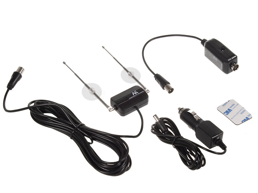 TV antenna DVB-T univerzális autós otthoni erősítő, tápegység. 5V vagy 12V Maclean MCTV-986