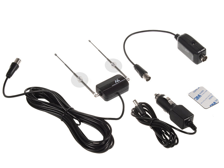 TV antenna DVB-T univerzális autós otthoni erősítő, tápegység. 5V vagy 12V Maclean MCTV-986