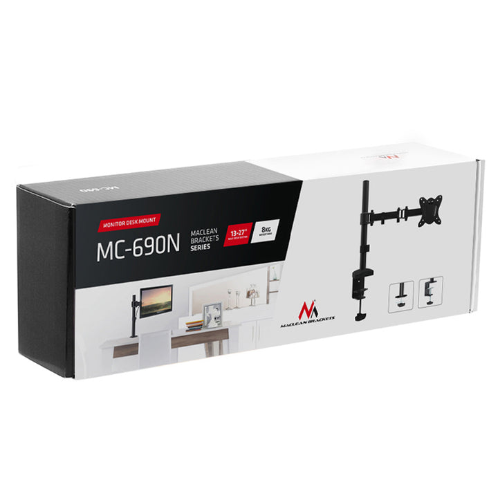 Maclean asztali tartó LCD monitorhoz, 13"-27", VESA 75x75 és 100x100, 8kg, MC-690N