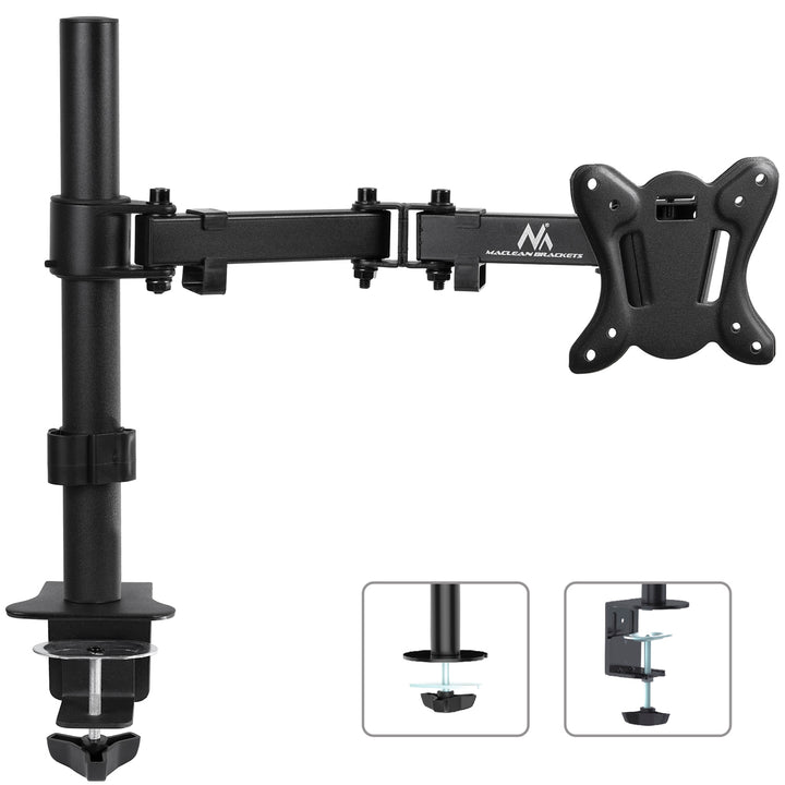 Maclean asztali tartó LCD monitorhoz, 13"-27", VESA 75x75 és 100x100, 8kg, MC-690N