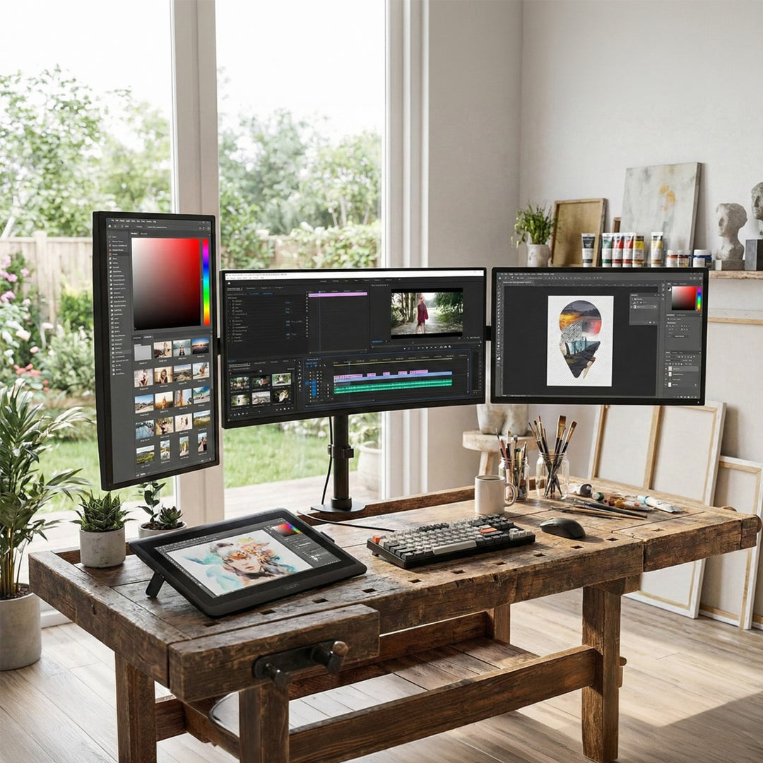 Asztali tartó 3 monitorhoz legfeljebb 3x LCD LED 27 "MONITOR