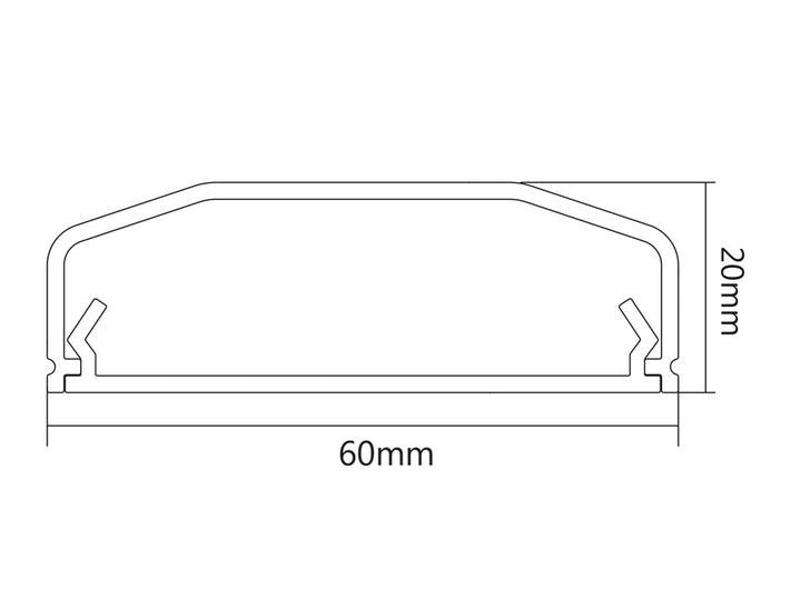 Maclean MC-693 B 60x20x750mm kábelvédő szalag Az alumínium egyenesen nyitva és rend