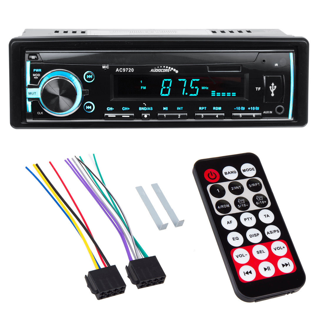 Radioodtwarzacz Audiocore AC9720 B MP3/WMA/USB/RDS/SD ISO Bluetooth többszínű MP3/WMA/USB/RDS/SD ISO Bluetooth többszínű