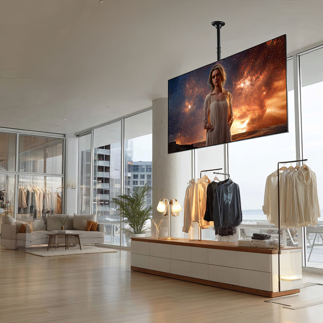 Univerzális mennyezetre szerelhető OLED QLED LCD monitor 23-100" max. 50 kg Max VESA 600x400