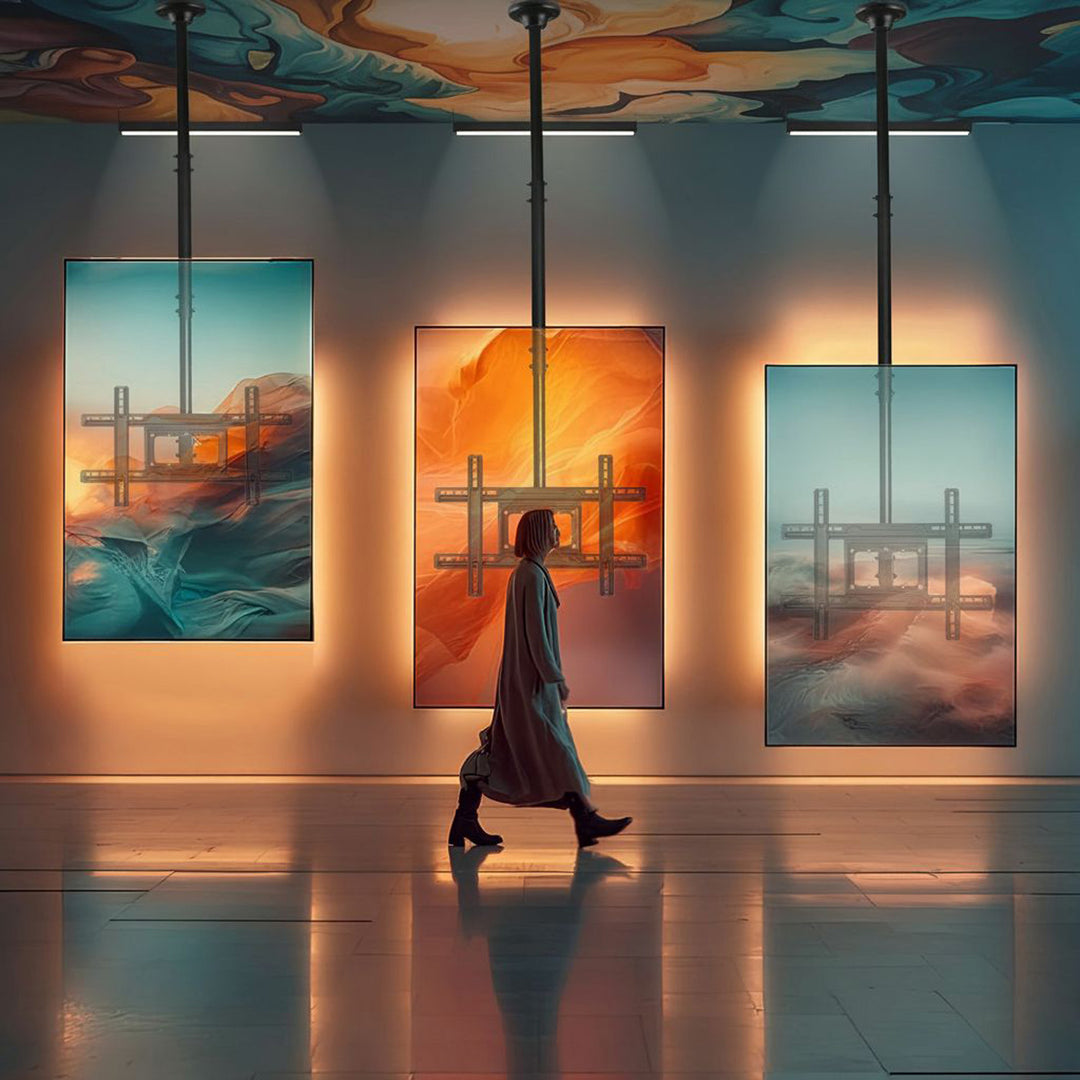 Univerzális mennyezetre szerelhető OLED QLED LCD monitor 23-100" max. 50 kg Max VESA 600x400