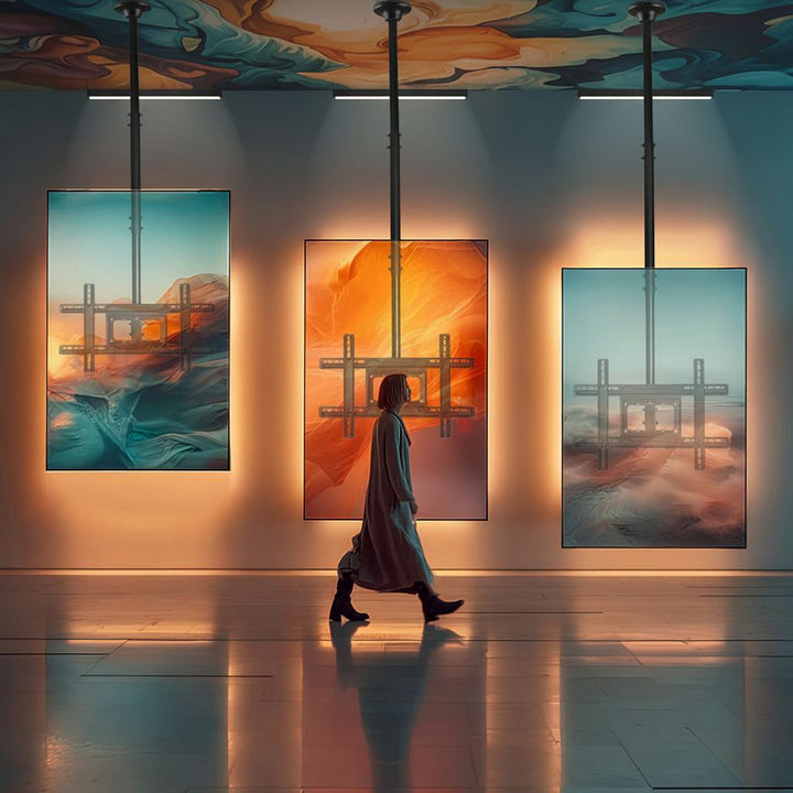 Univerzális mennyezetre szerelhető OLED QLED LCD monitor 23-100" max. 50 kg Max VESA 600x400