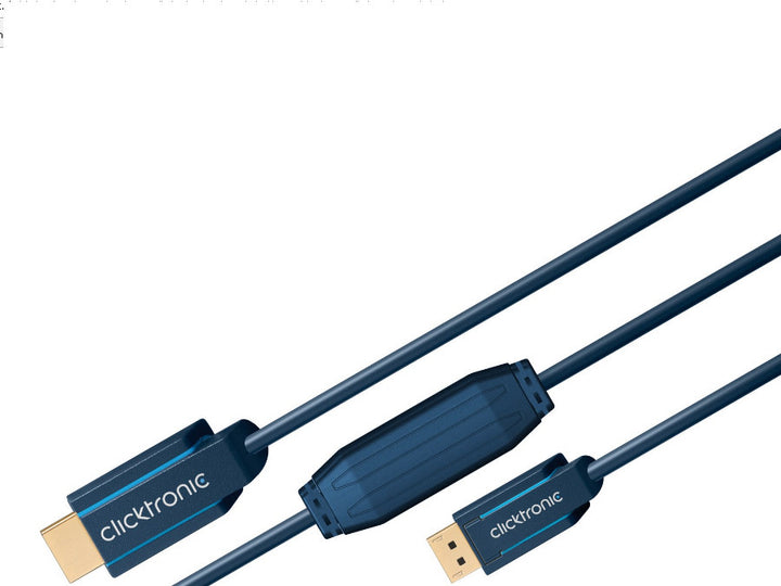 DisplayPort HDMI Clicktronic 1 m-es Full HD 24H kábel