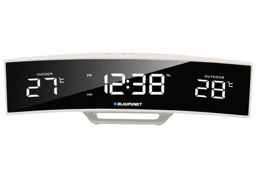 Rádió ébresztőóra FM PLL beltéri/kültéri hőmérséklet Blaupunkt CR12WH