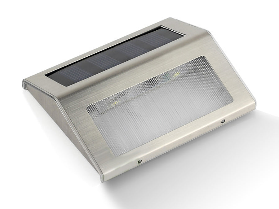 2LED napelemes lámpatartó lépcsőhöz MCE119 Maclean Energy Inox