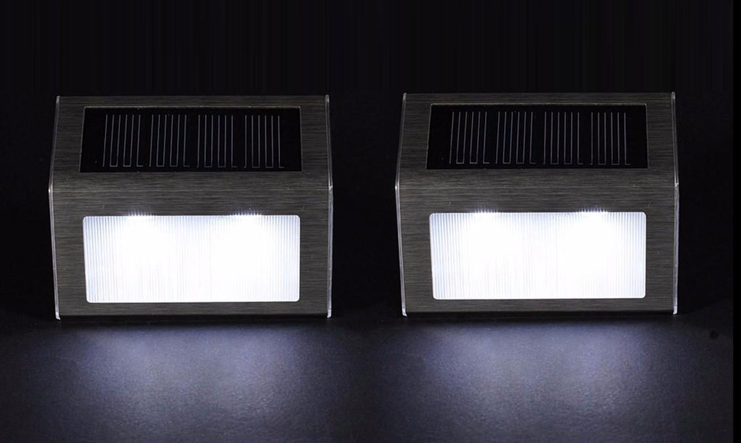 2LED napelemes lámpatartó lépcsőhöz MCE119 Maclean Energy Inox