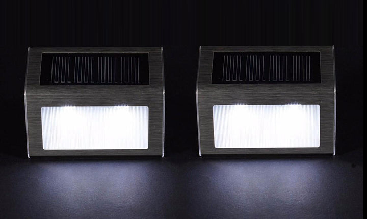 2LED napelemes lámpatartó lépcsőhöz MCE119 Maclean Energy Inox