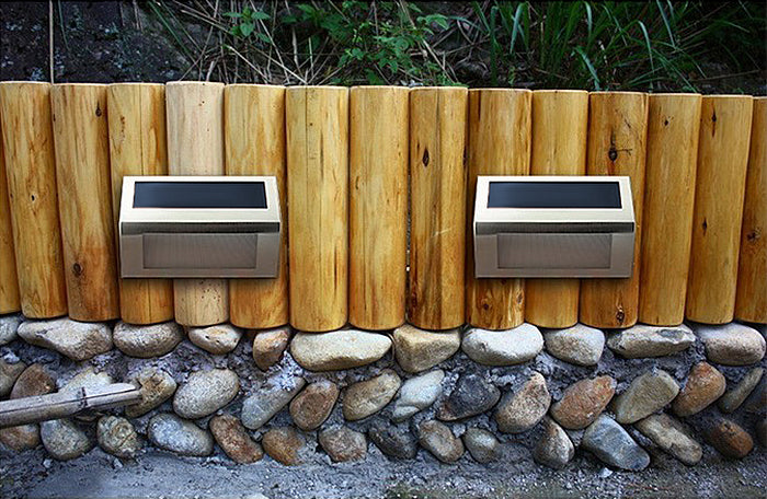2LED napelemes lámpatartó lépcsőhöz MCE119 Maclean Energy Inox