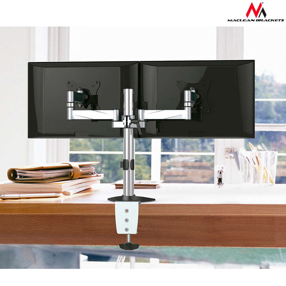 Tartóelem két monitorhoz 13 "-27" 8 kg Maclean MC-714