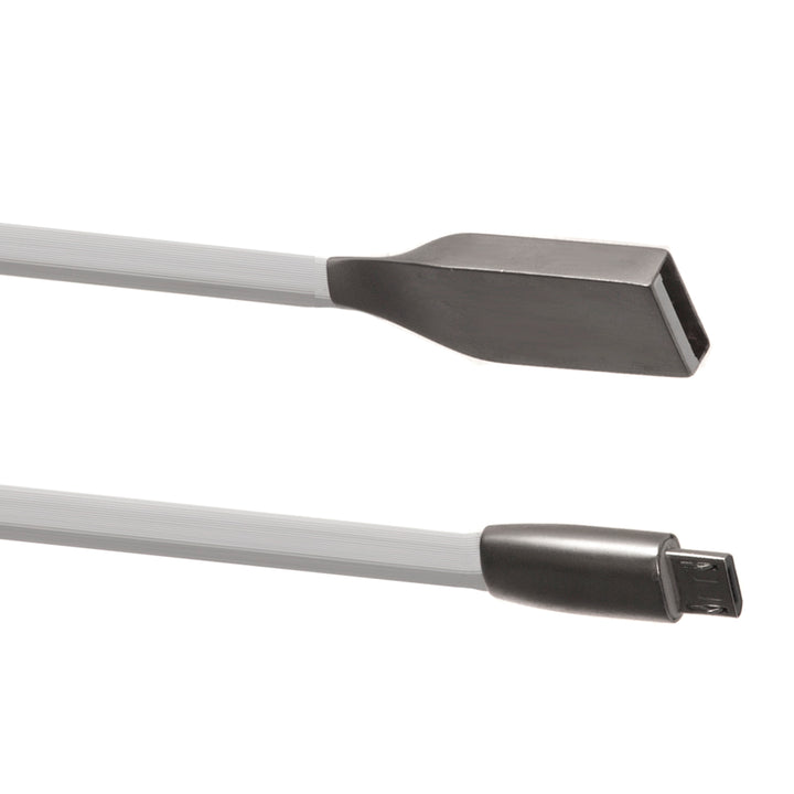 AM lapos mikro USB kábel 1 m fehér Maclean MCTV-833W fém