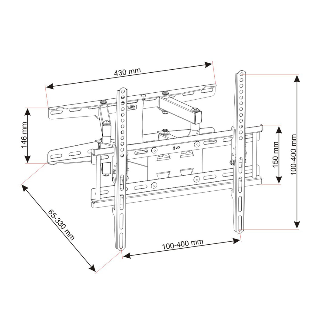 Felszerelés LCD TV / LED 23 &#39;&#39; - 60 &#39;&#39; 45 kg függőleges és vízszintes AR-50 ART