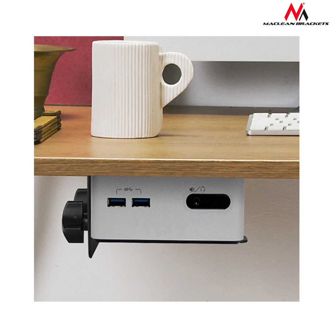 Univerzális tartó Maclean MC-720 mini számítógépekhez akár 5kg NUC MAC mini processzorhoz