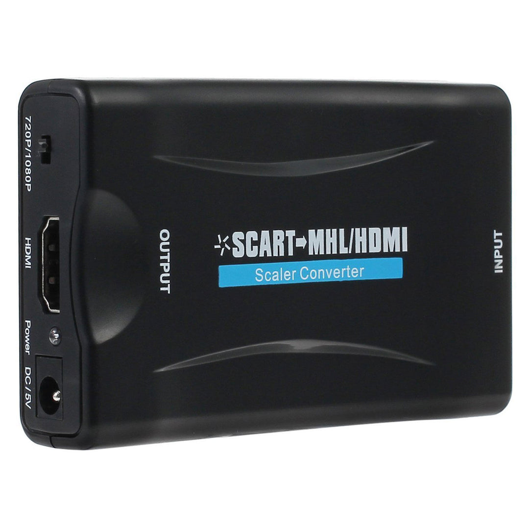 A SCART–HDMI átalakító egy univerzális eszköz, amely az analóg SCART bemenetet digitális HDMI kimenetté alakítja (1080p 60 Hz-ig).