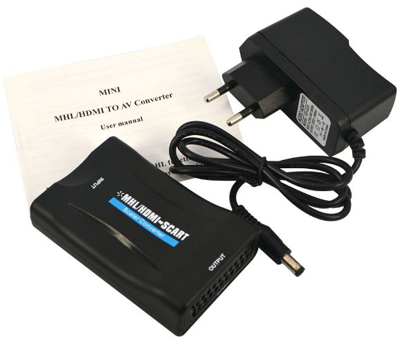 A SCART–HDMI átalakító egy univerzális eszköz, amely az analóg SCART bemenetet digitális HDMI kimenetté alakítja (1080p 60 Hz-ig).