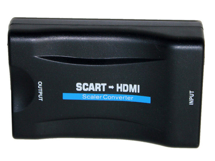 A SCART–HDMI átalakító egy univerzális eszköz, amely az analóg SCART bemenetet digitális HDMI kimenetté alakítja (1080p 60 Hz-ig).