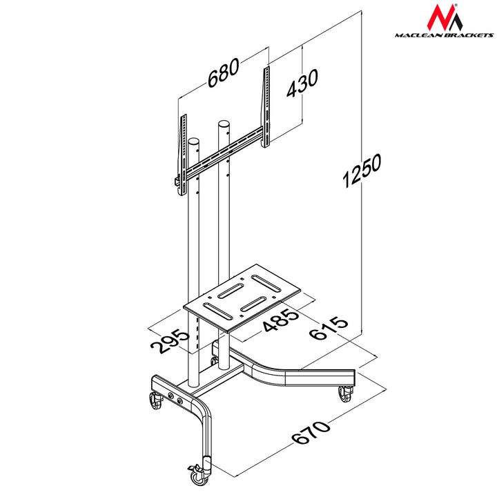 Maclean MC-739 - Akár 40 kg és 32 "- 65" hüvelyk átlós