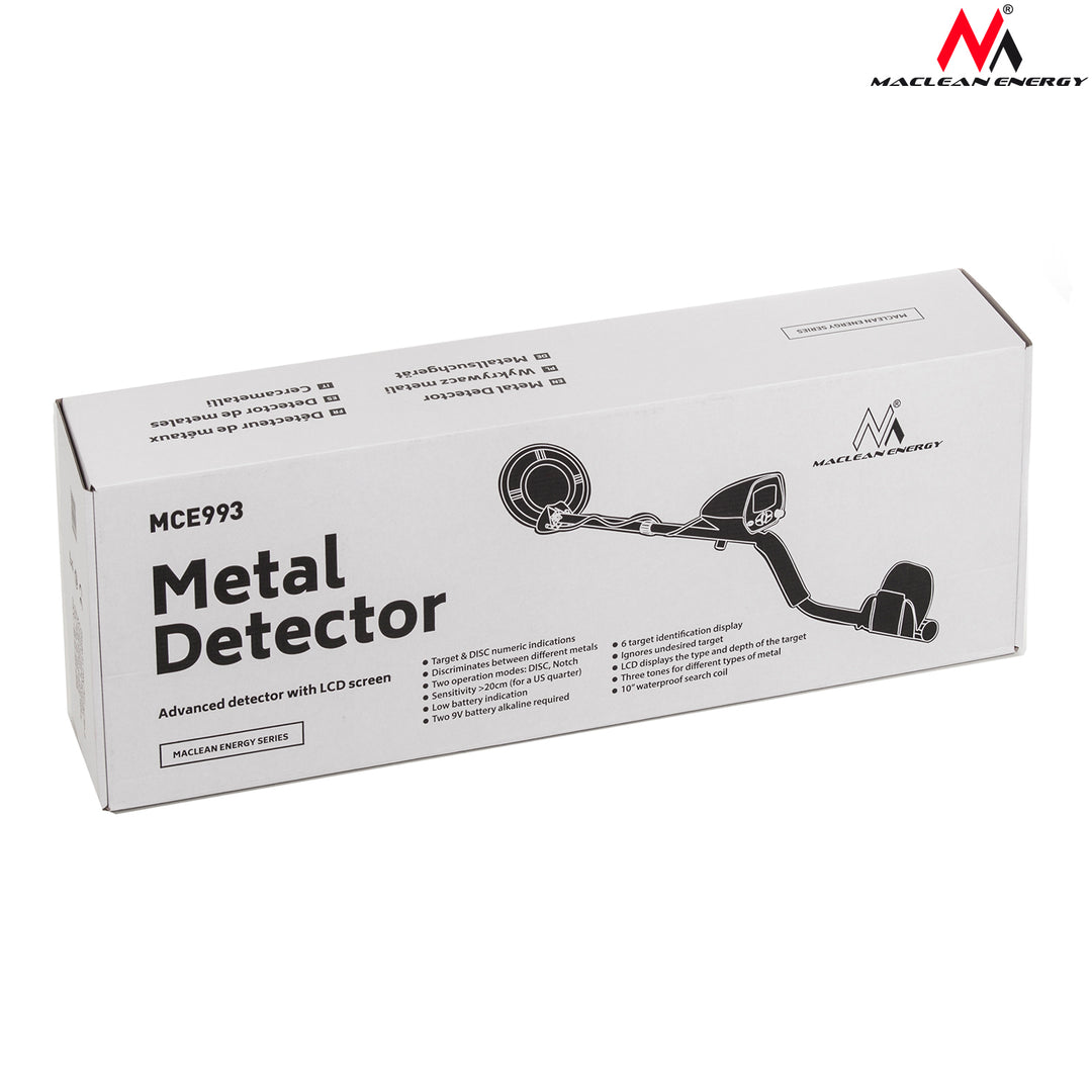 Maclean MCE993 Energy Shooter - sárga fémdetektor diszkriminátorral