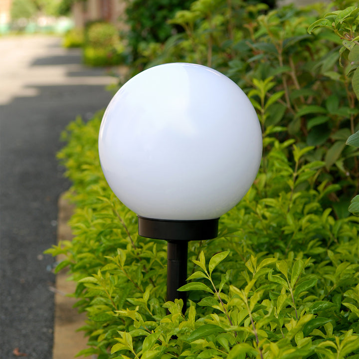 Solar LED kerti lámpa Nagy gömb GB166 25x25x58cm, fehér