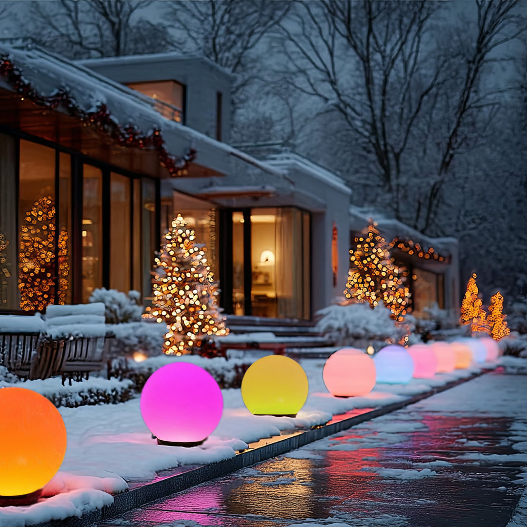 Garden LED Solar LED szabad lámpa GB165 25x25x58cm golyó, színes LED