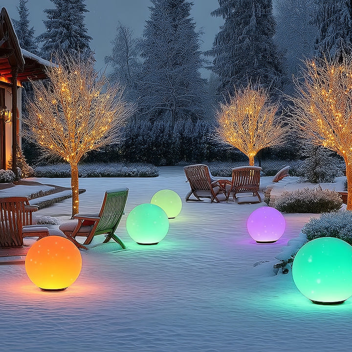 Garden LED Solar LED szabad lámpa GB165 25x25x58cm golyó, színes LED