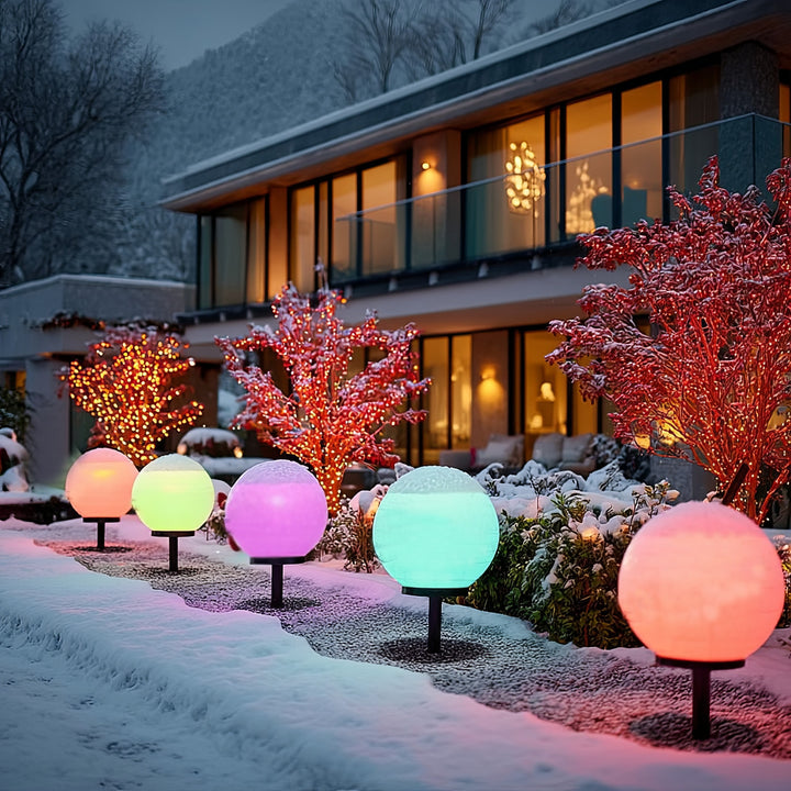 Garden LED Solar LED szabad lámpa GB165 25x25x58cm golyó, színes LED