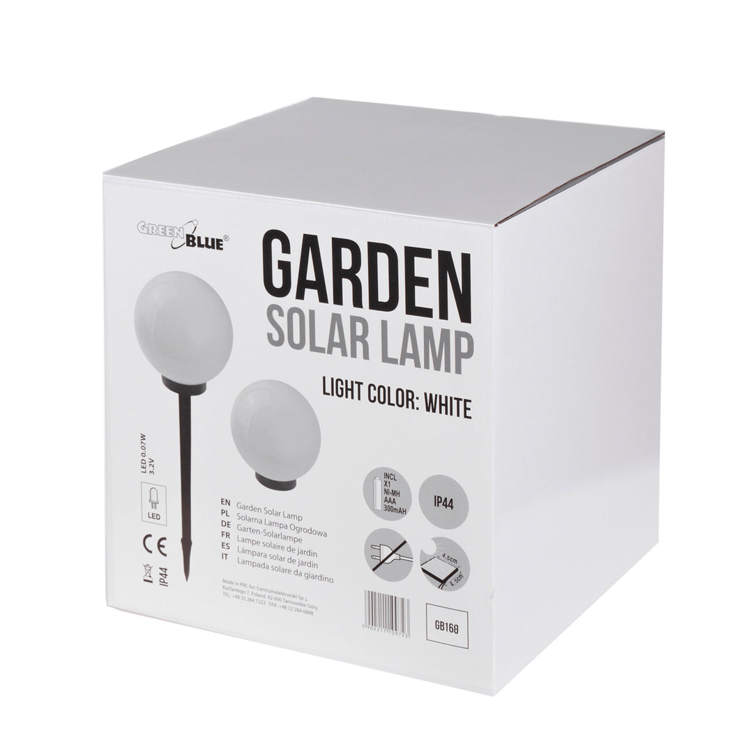 Napkollektor szabadon álló lámpa GB168 30x30x63 cm gömb, fehér LED