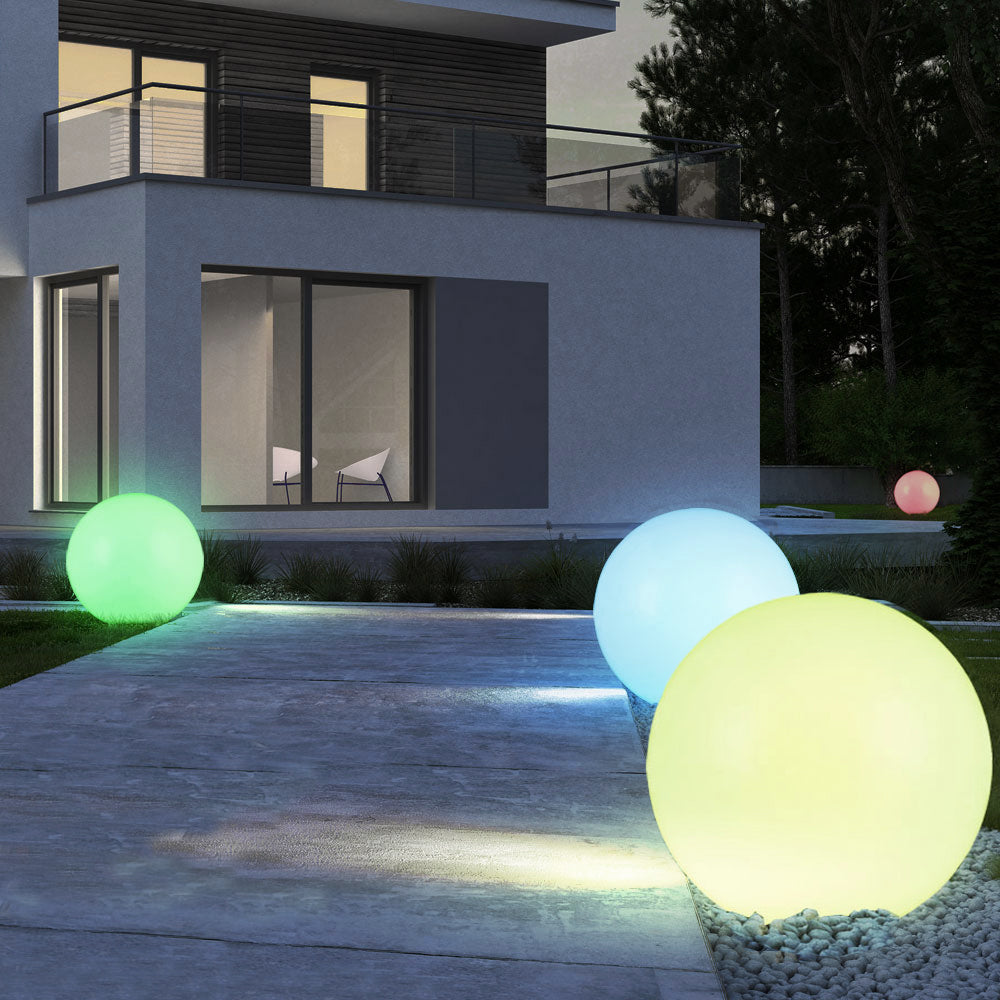 Garden Solar LED Szabadon álló LED lámpa GB167 30x30x63cm golyó, színes LED