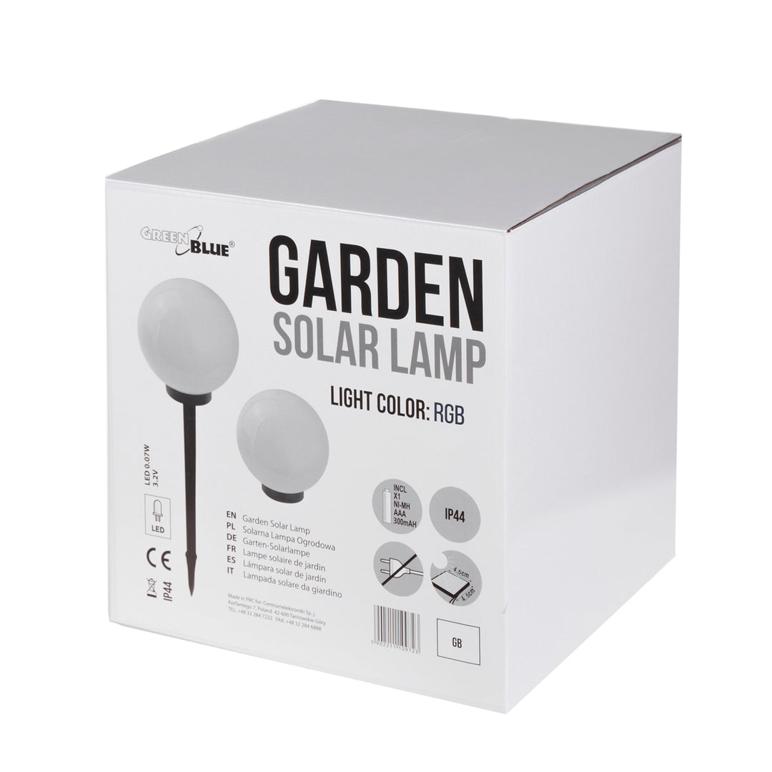 Garden Solar LED Szabadon álló LED lámpa GB167 30x30x63cm golyó, színes LED