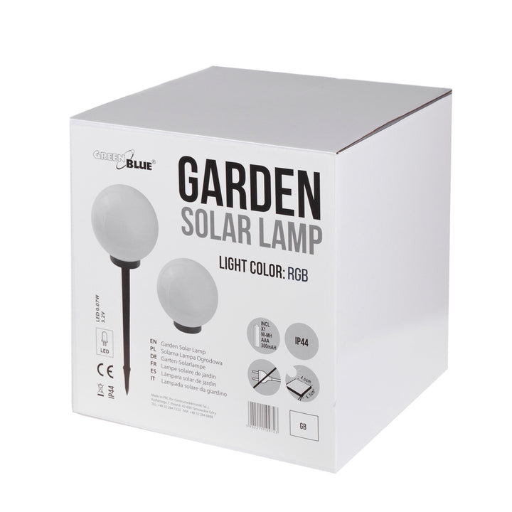 Garden Solar LED Szabadon álló LED lámpa GB167 30x30x63cm golyó, színes LED