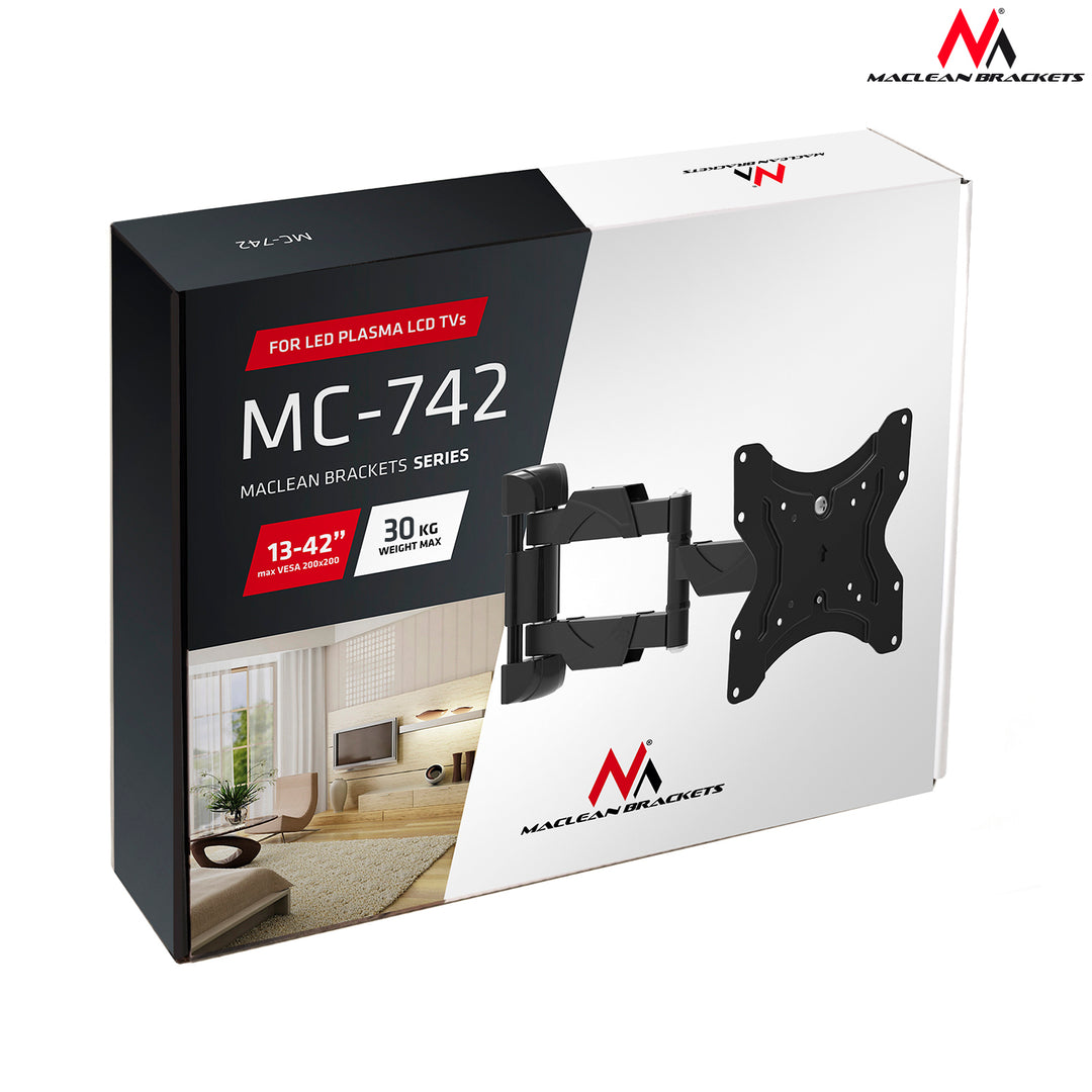 Maclean konzolok MC-742 - Max.30kg - 12 "- 42" inch - 200x200 VESA