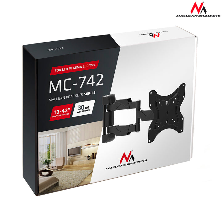 Maclean konzolok MC-742 - Max.30kg - 12 "- 42" inch - 200x200 VESA