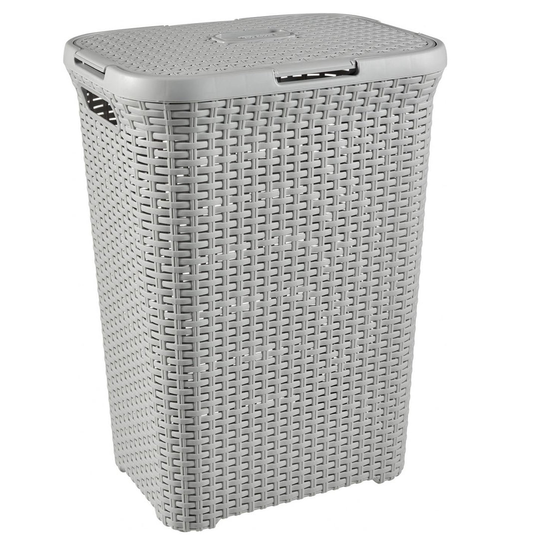 Curver szennyeskosár, áttört kialakítás, 60 l, világosszürke, Natural Style