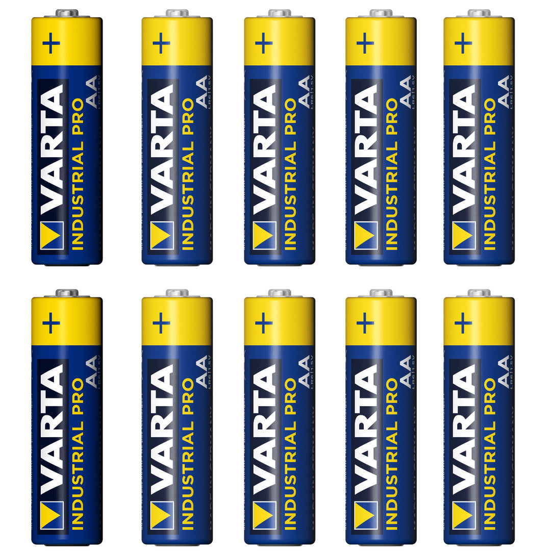 10 x ALKALMAZOTT AKKUMULÁTOROK VARTA INDUSTRIAL AA 10x LR6 / AA elemek Varta Industrial
