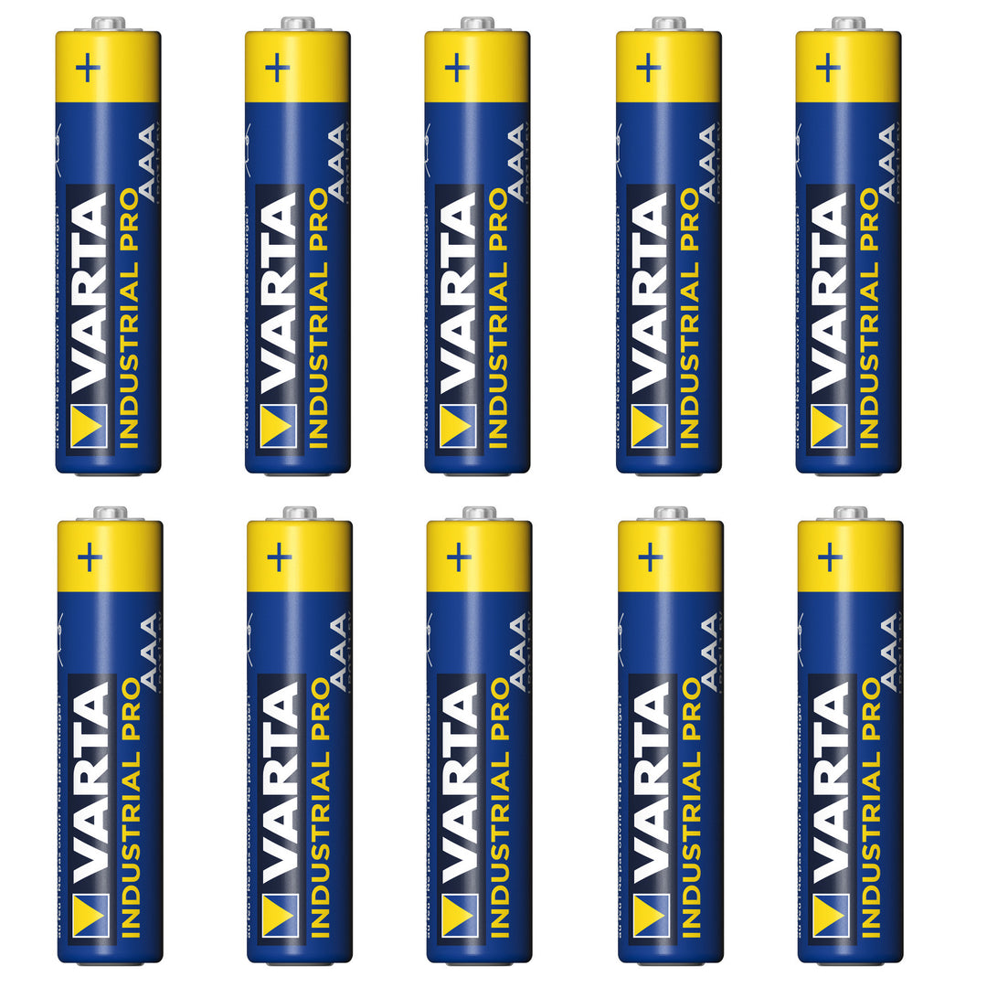 10 x HIGH ALKALINE AKKUMULÁTOR VARTA INDUSTRIAL AAA