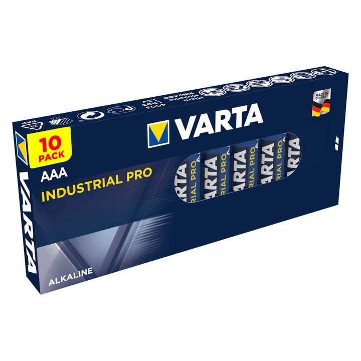 10 x HIGH ALKALINE AKKUMULÁTOR VARTA INDUSTRIAL AAA