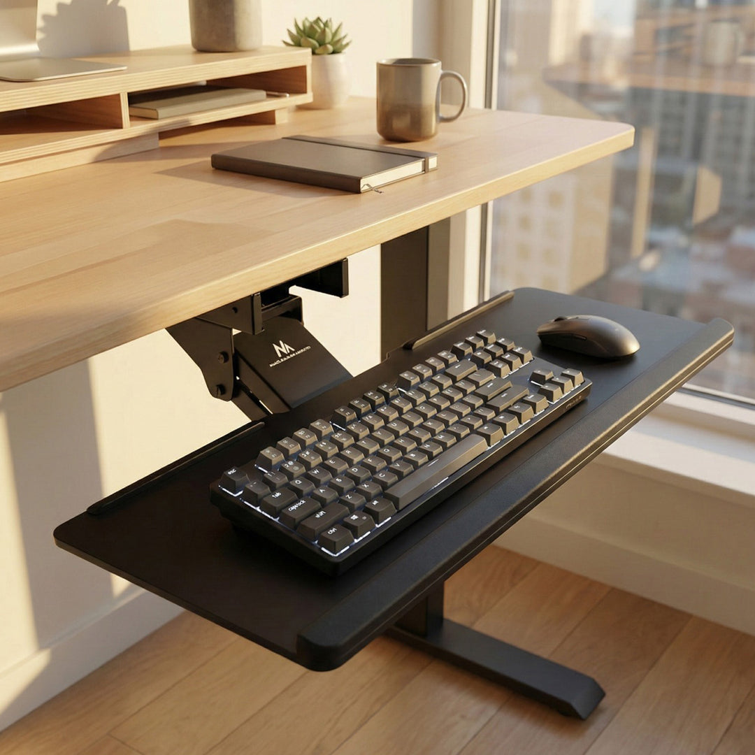 Maclean billentyűzet tartó, max. 2 kg, fekete, MC-757