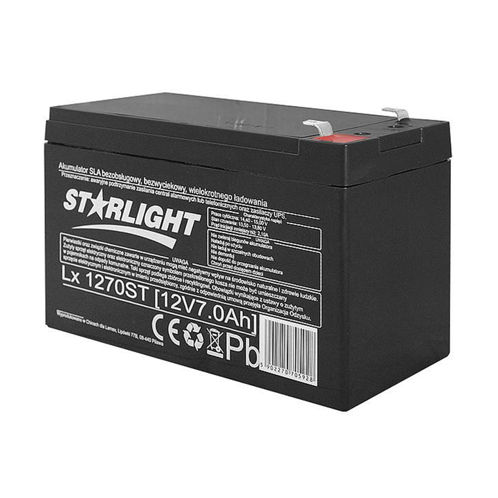 Gél akkumulátor LX1270 12 V 7 Ah karbantartást nem igénylő AGB