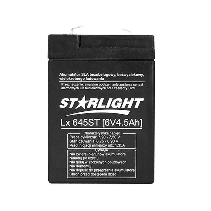 Gél akkumulátor LX 645 6V 4.5Ah karbantartásmentes AGM