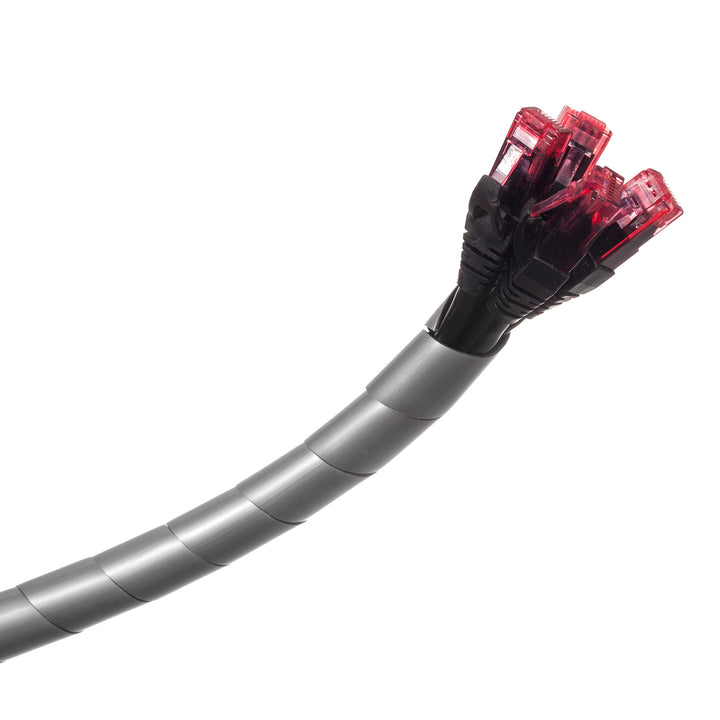 Fedél kábelekhez (20,4 x 22 mm) 3 m ezüst spirál Maclean MCTV-687S