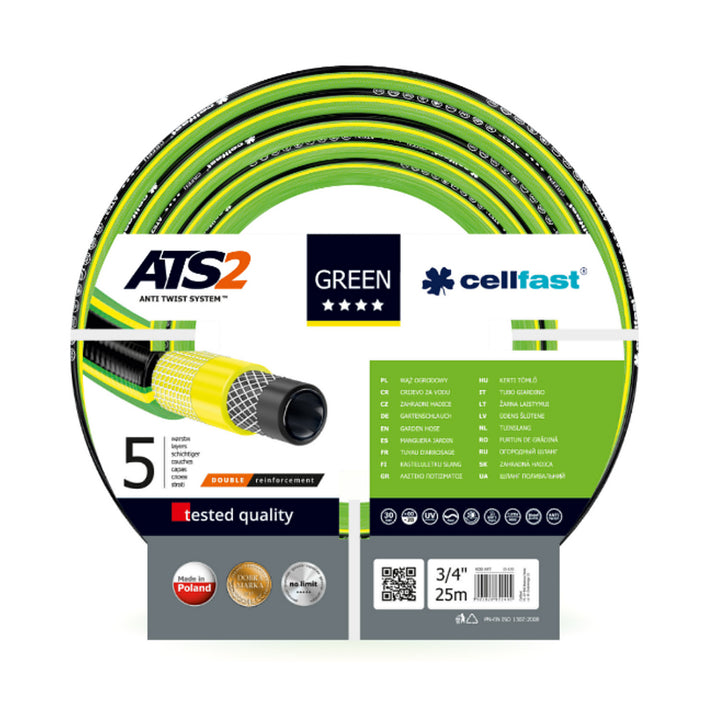 Garden Cellfast zöld tömlő ATS2 3/4 "25m, 5 réteg