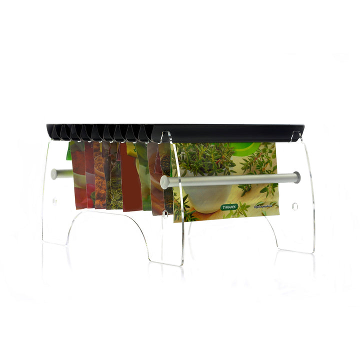 Palacktartály Magas tartó Organic Spice Bag Organizer 10 rekeszben friss fűszerek