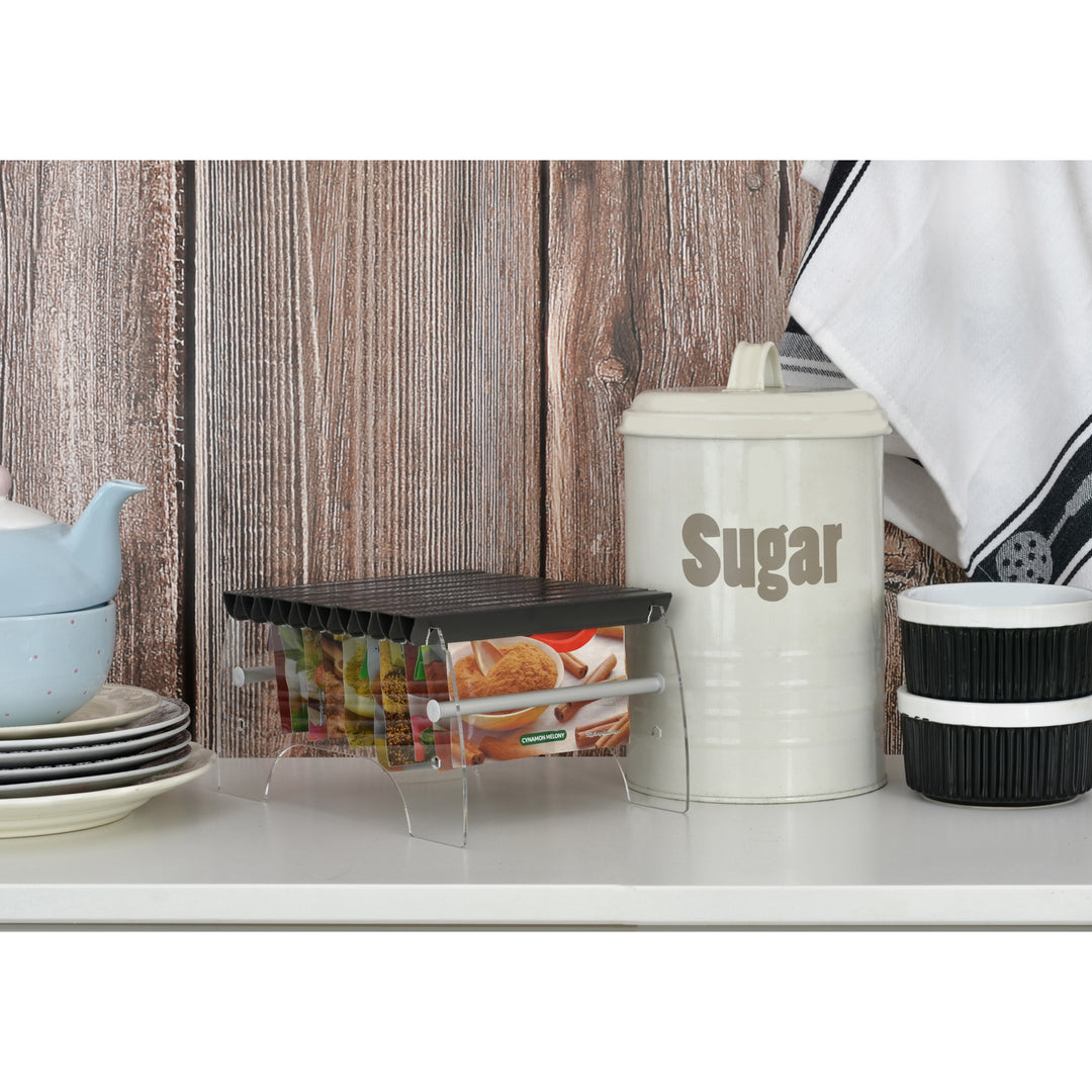 Palacktartály Magas tartó Organic Spice Bag Organizer 10 rekeszben friss fűszerek