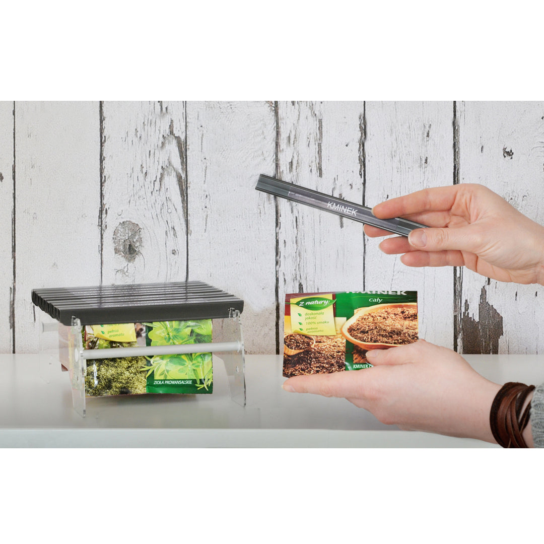Palacktartály Magas tartó Organic Spice Bag Organizer 10 rekeszben friss fűszerek
