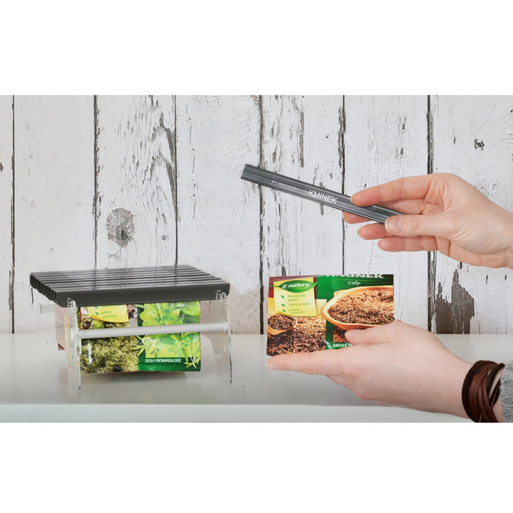Palacktartály Magas tartó Organic Spice Bag Organizer 10 rekeszben friss fűszerek